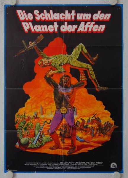 Die Schlacht um den Planet der Affen originales deutsches Filmplakat